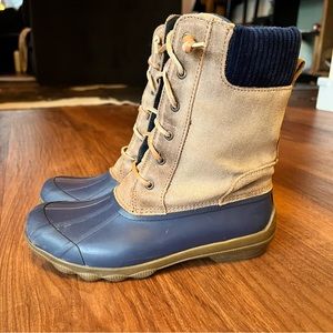 SPERRY TOP SIDER SYREN MISTY Women's Waterproof Duck Fleece Lined Boots Size 7.5